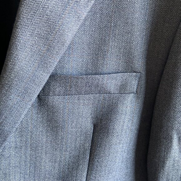 Joseph Feiss Men's Sport Coat Gray 42 R Blazer Two Button 100% Wool Executive - Picture 11 of 16